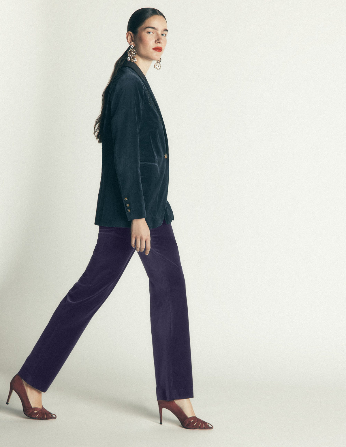 Fitzrovia Samthose-Marineblau - Image 5