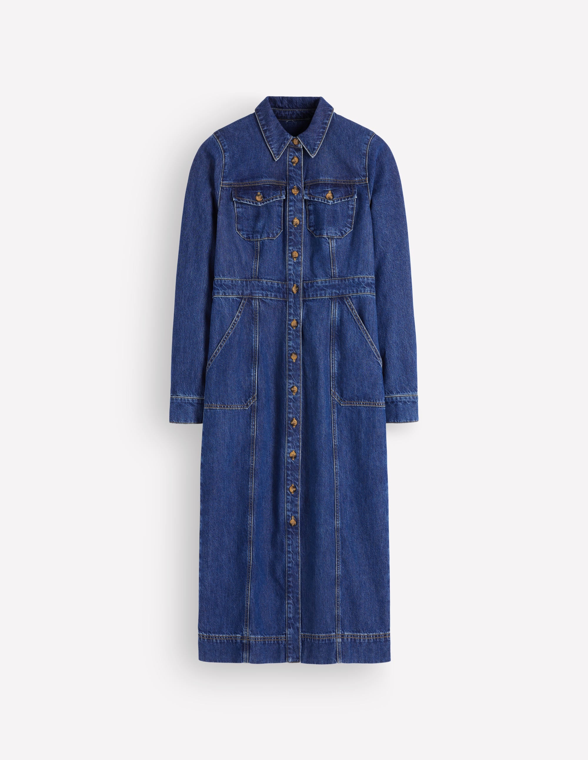 Robe midi Fleur en jean-Denim vintage moyen - Image 7