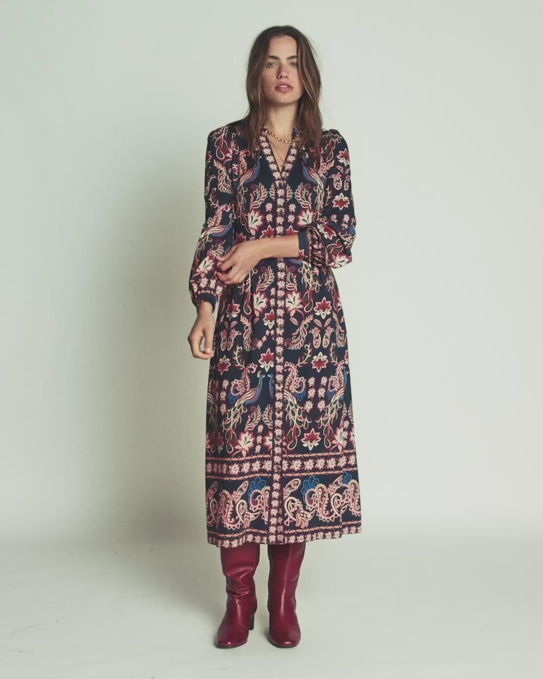 Juliet Jersey-Midikleid